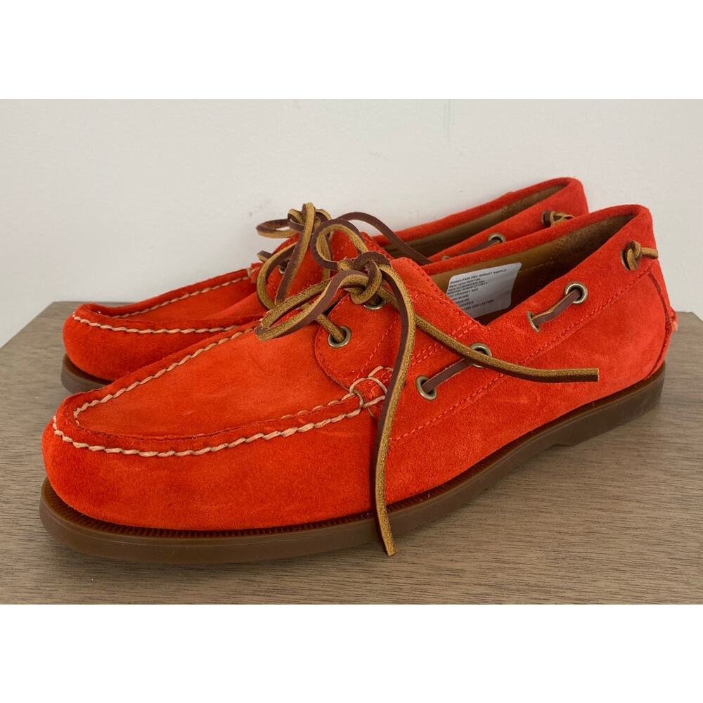 NWOB SAMPLE Men Polo Ralph Lauren Merton Cow Leather suede boat docker shoes 9M